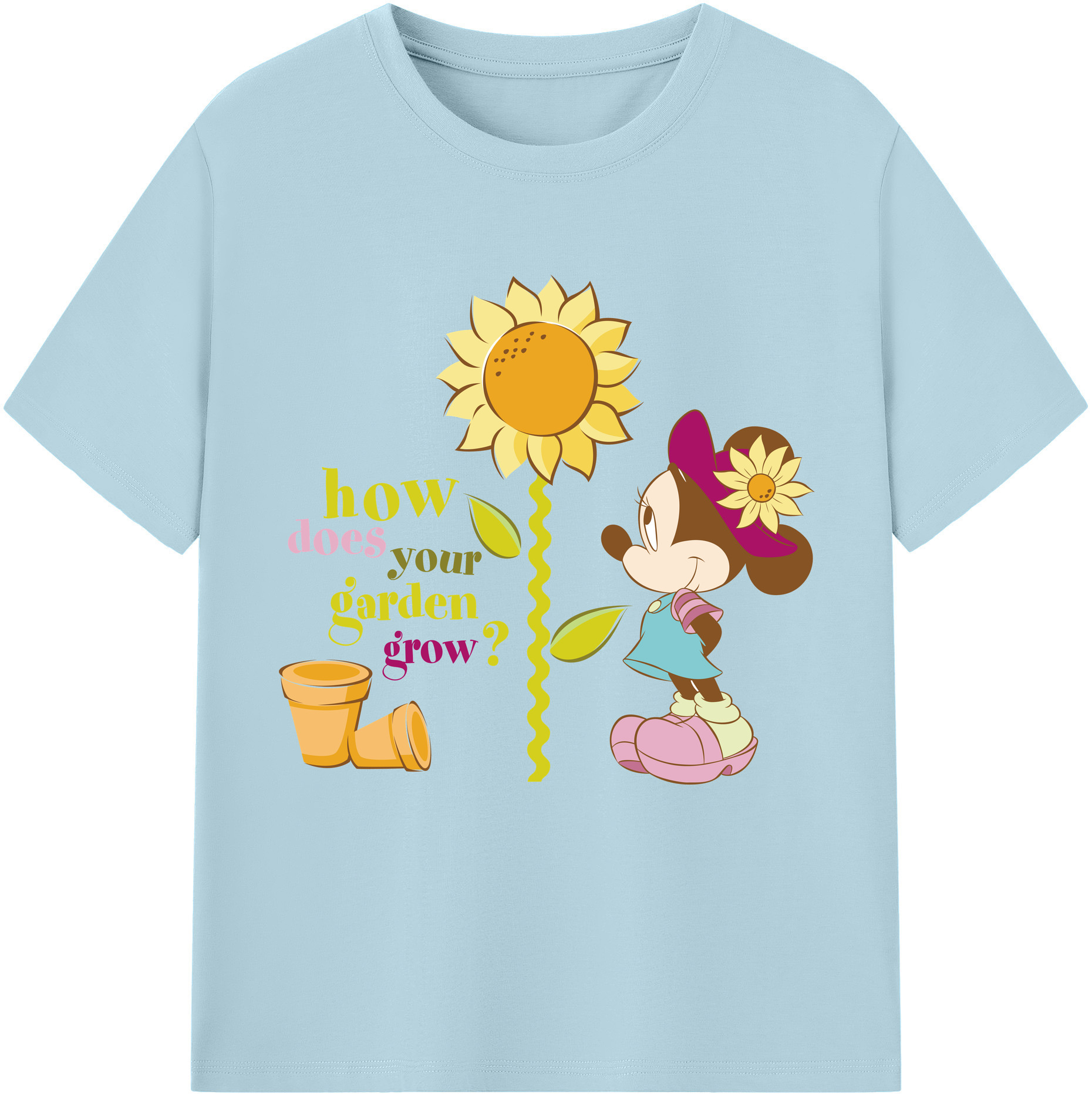 （画像用） ミッキーマウス Mickey Mouse 綿100％半袖Tシャツ（フロントプリント）